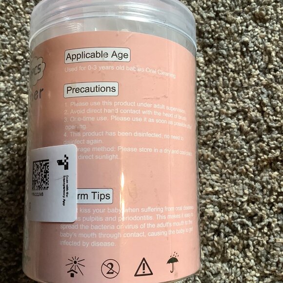 Baby Oral Cleaner 42Pcs Gentle & Soft Double Wave Soft Brush 360° Cleaning Safe - Picture 3 of 5